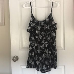 Black Palm Tree Romper